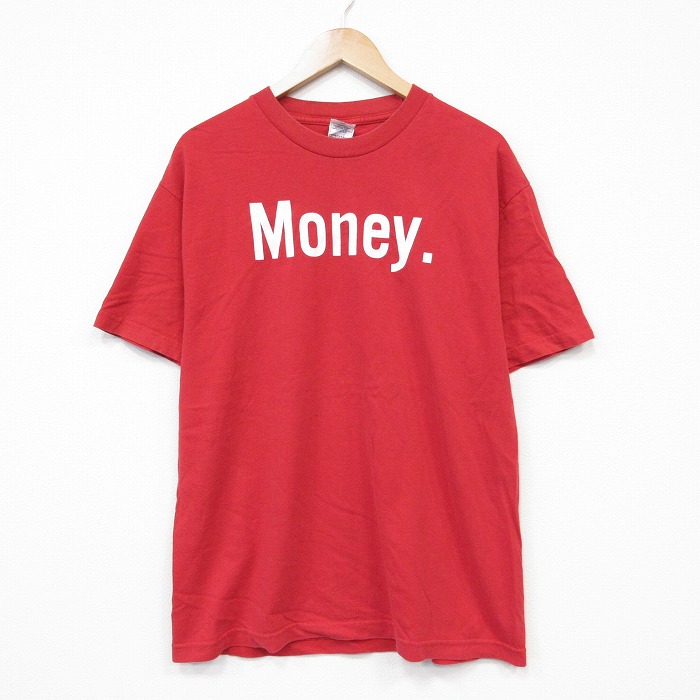 00s 半袖Tシャツ マネー レッド メンズL相当 | 古着