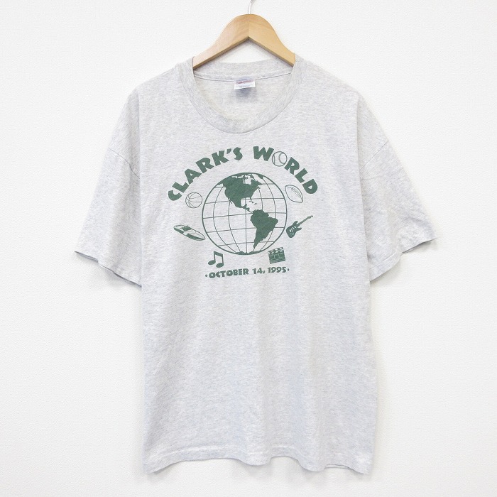 ヘインズ 90s 半袖Tシャツ CLARKS グレー メンズXL相当 | 古着