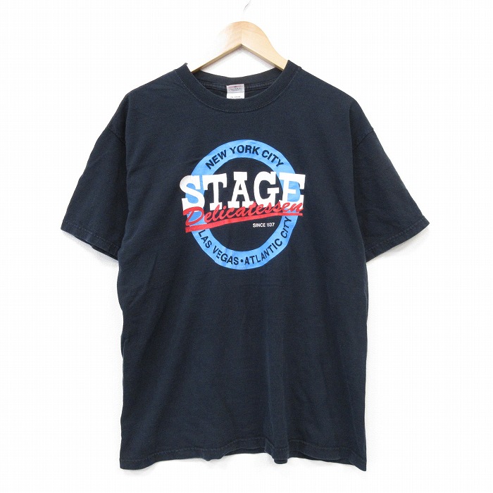 00s 半袖Tシャツ STAGE ブラック メンズL相当 | 古着
