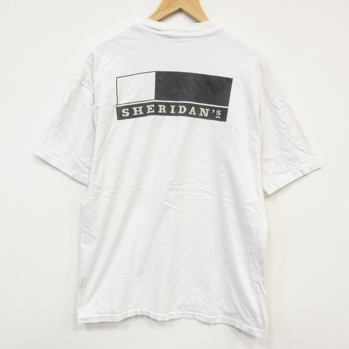 ヘインズ 90s 半袖Tシャツ SHERIDANS ホワイト メンズXL相当 | 古着