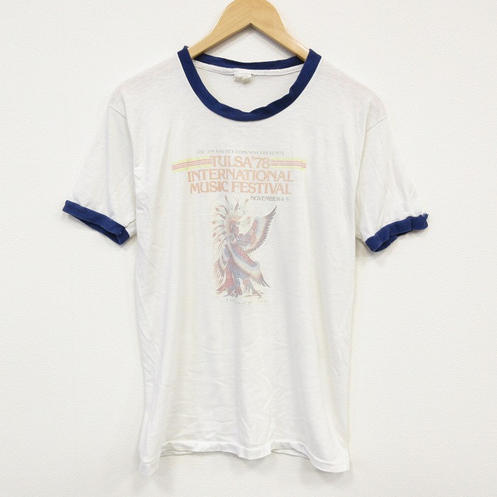 スプルース 70s 半袖Tシャツ イーグルダンサー ホワイト メンズM相当 | 古着