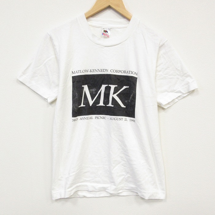 フルーツオブザルーム 90s 半袖Tシャツ MK ホワイト メンズS相当 | 古着