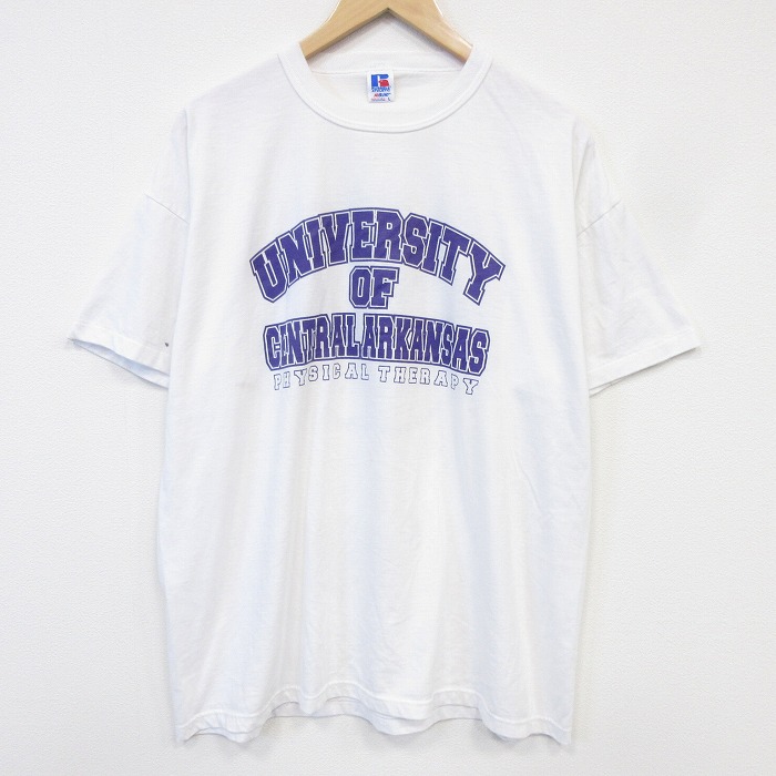 ラッセル 90s 半袖Tシャツ ミケランジェロ ホワイト メンズXL相当 | 古着