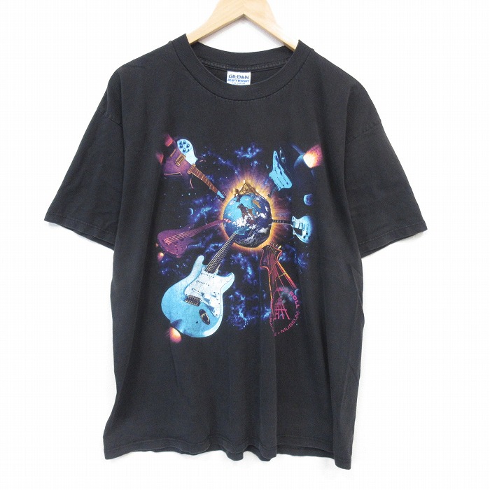 90s 半袖Tシャツ 地球 ブラック メンズXL相当 | 古着