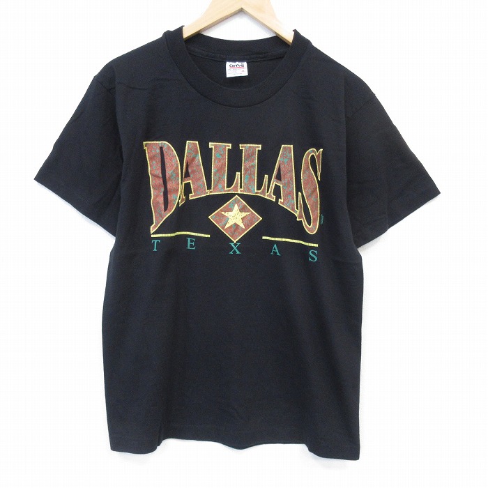 半袖Tシャツ ダラス ブラック メンズM相当 | 古着