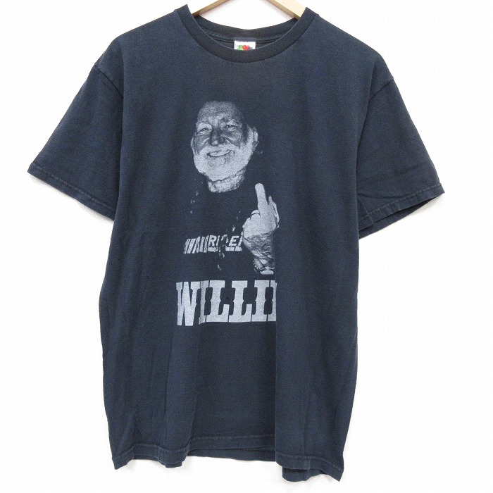 00s 半袖Tシャツ ウィリーネルソン ブラック メンズL相当 | 古着