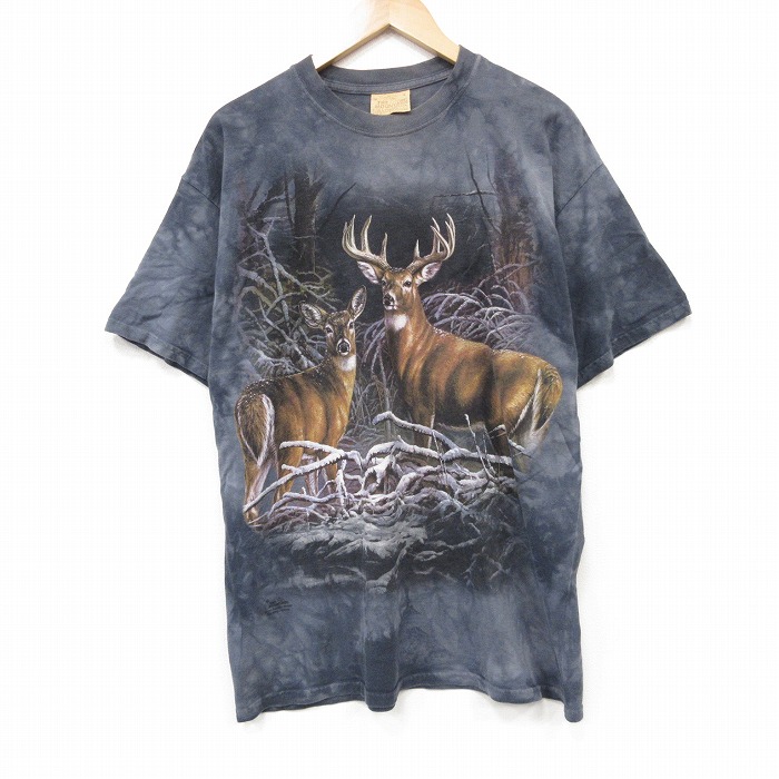 00s 半袖Tシャツ シカ グレー メンズL相当 | 古着