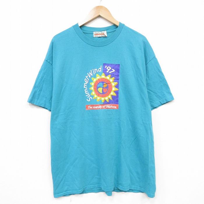 90s 半袖Tシャツ サマーウィンド ライトブルー メンズXL相当 | 古着