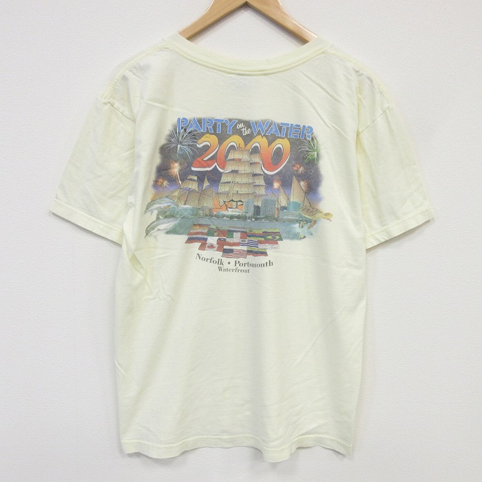 00s 半袖Tシャツ ヨット イエロー メンズL相当 | 古着