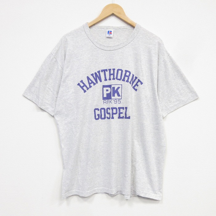 ラッセル 80s 半袖Tシャツ GOSPEL グレー メンズXL相当 | 古着