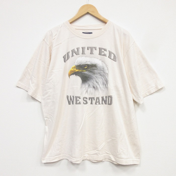 半袖Tシャツ 鳥 ベージュ メンズXL相当 | 古着