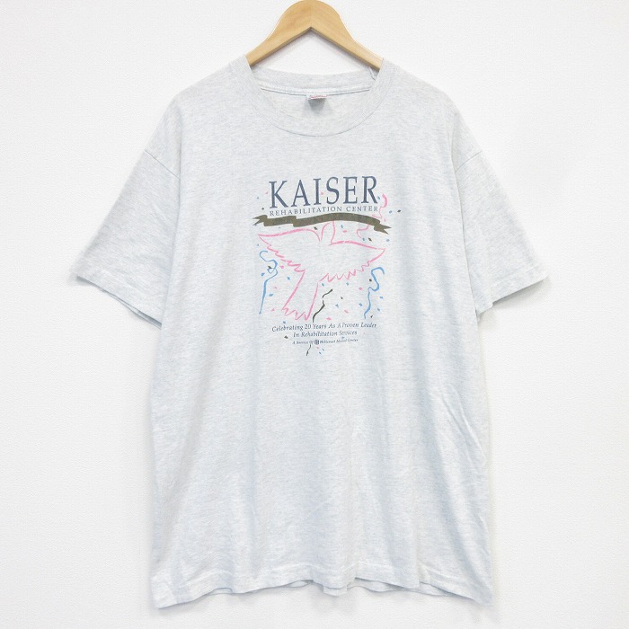 フルーツオブザルーム 90s 半袖Tシャツ カイザー グレー メンズXL相当 | 古着