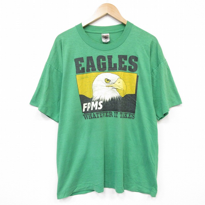 フルーツオブザルーム 90s 半袖Tシャツ 鳥 グリーン メンズXL相当 | 古着