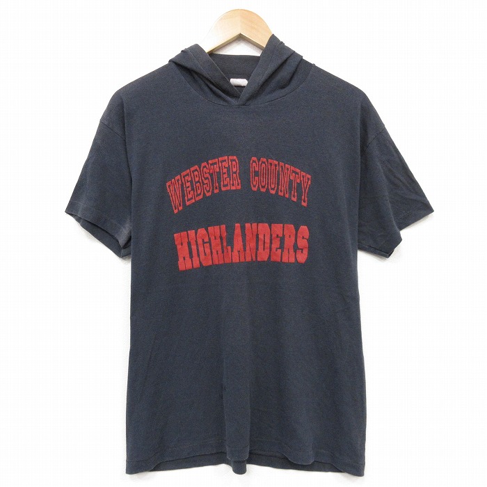 半袖Tシャツ WEBSTERプリント ブラック メンズM相当 | 古着