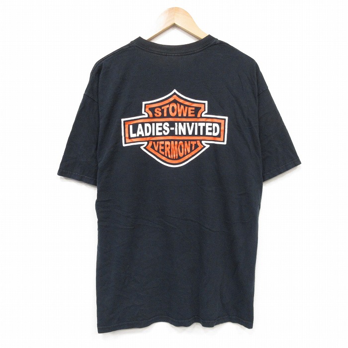 00s 半袖Tシャツ STOWE ブラック メンズXL相当 | 古着