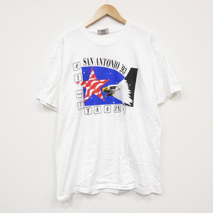 リー 90s 半袖Tシャツ サンアントニオ ホワイト メンズXL相当 | 古着