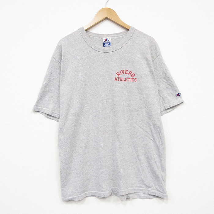 チャンピオン 90s 半袖Tシャツ RIVERS グレー メンズL相当 | 古着