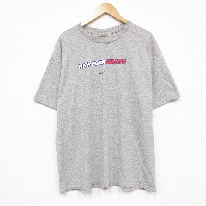 ナイキ 半袖Tシャツ NFLニューヨークジャイアンツプリント グレー メンズXL相当 | 古着
