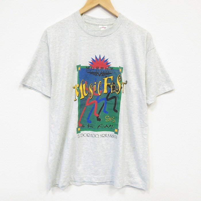 フルーツオブザルーム 90s 半袖Tシャツ ミックスジュース グレー メンズL相当 | 古着