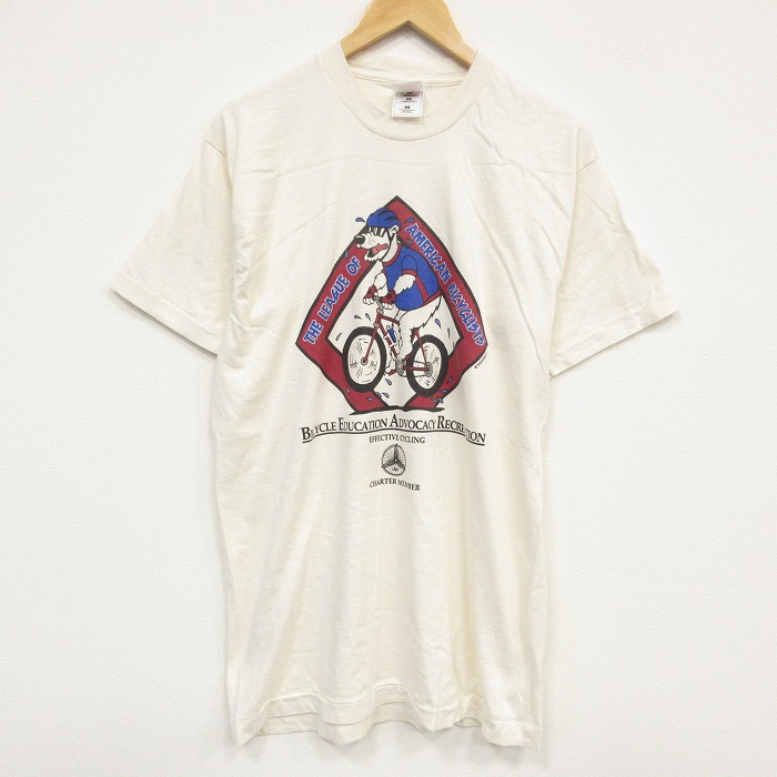 フルーツオブザルーム 90s 半袖Tシャツ 犬 ベージュ メンズL相当 | 古着