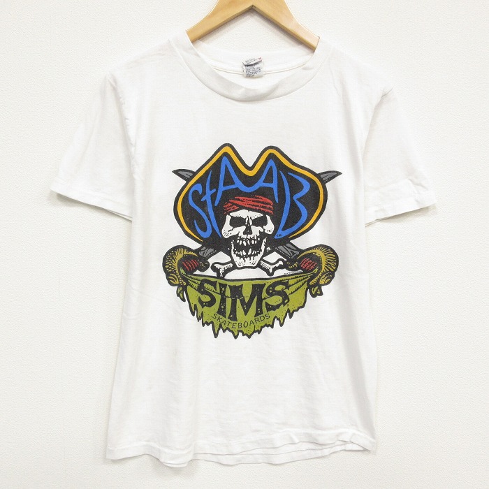80s 半袖Tシャツ SIMS ホワイト メンズM相当 | 古着