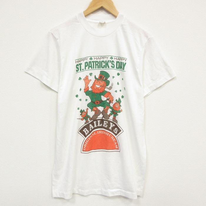 80s 半袖Tシャツ BAILEYS ホワイト メンズM相当 | 古着