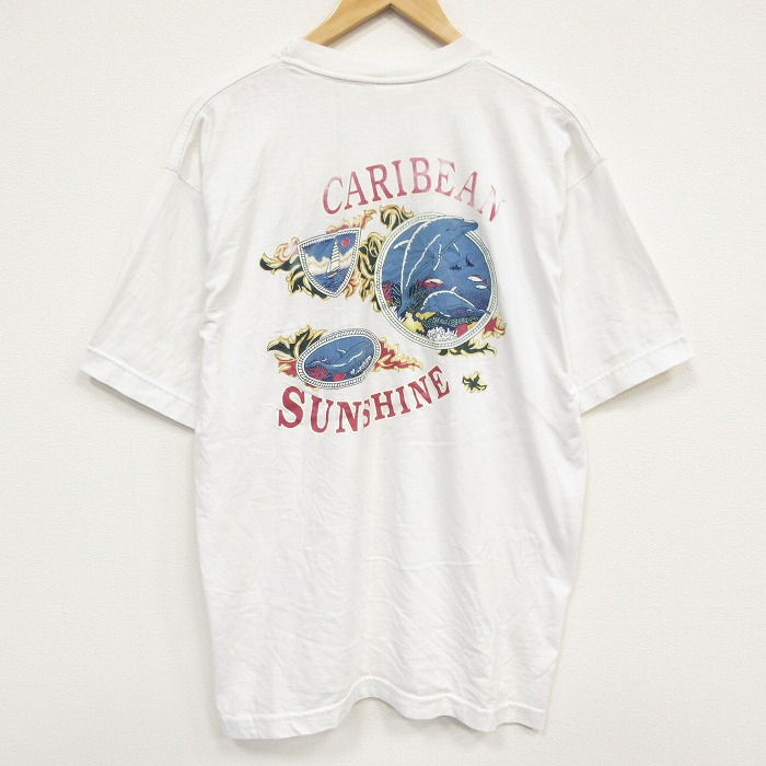00s 半袖Tシャツ イルカ ホワイト メンズXL相当 | 古着