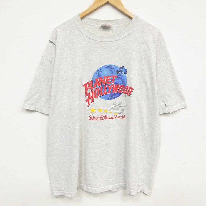 90s 半袖Tシャツ プラネットハリウッド グレー メンズXL相当 | 古着