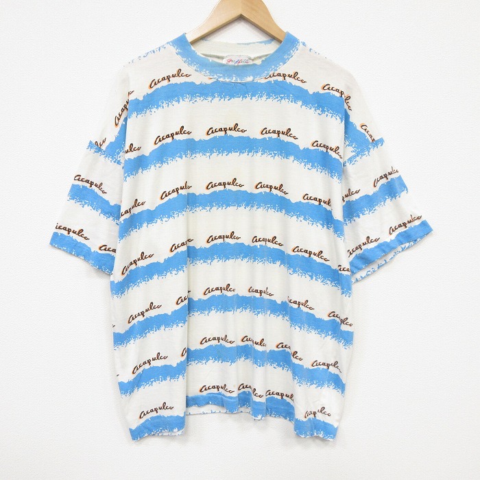 90s 半袖Tシャツ ACAPULCO ホワイトボーダー メンズXL相当 | 古着