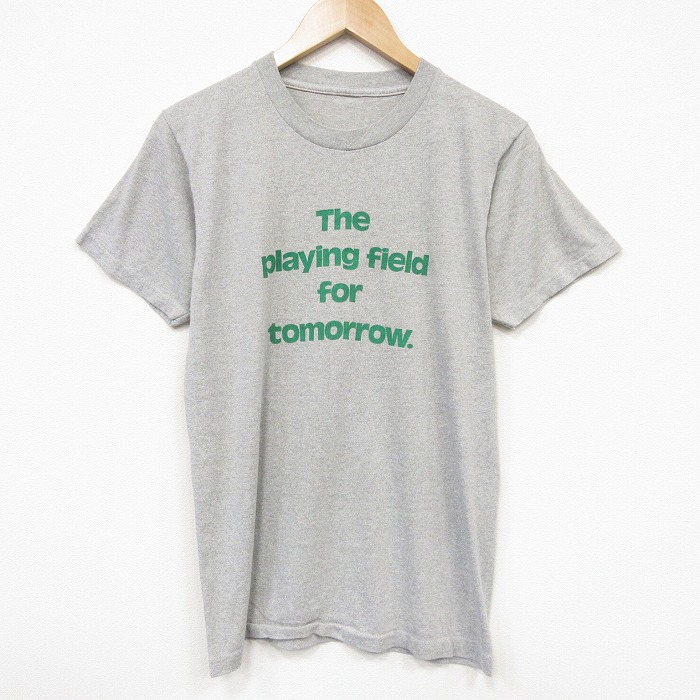 90s 半袖Tシャツ tomorrowパックマン 霜降りグレー メンズM相当 | 古着