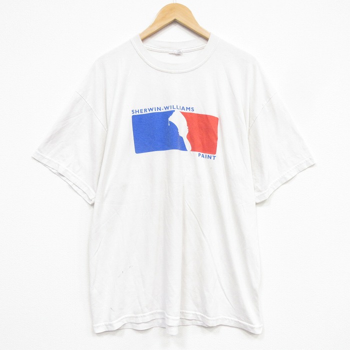 00s 半袖Tシャツ シャーウィンウィリアムズ ホワイト メンズXL相当 | 古着