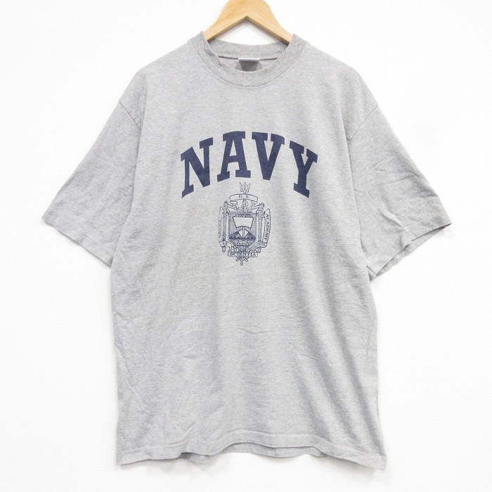 90s 半袖Tシャツ ミリタリー ネイビー メンズXL相当 | 古着