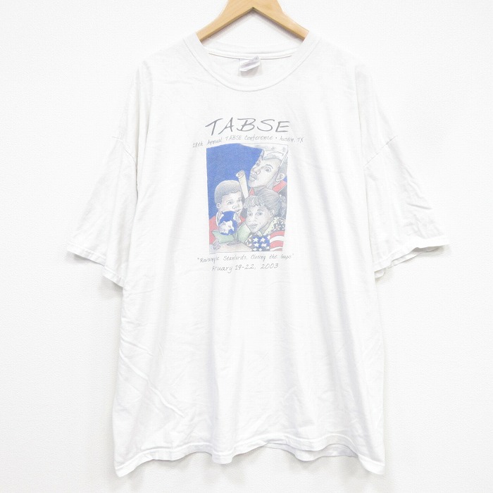 ヘインズ 00s 半袖Tシャツ TABSE ホワイト メンズXL相当 | 古着