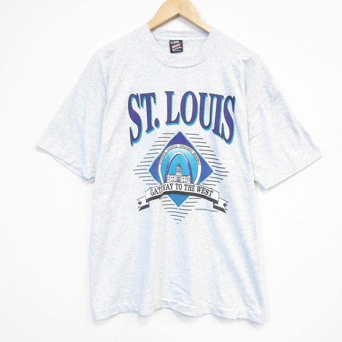 90s 半袖Tシャツ セントルイス グレー メンズXL相当 | 古着