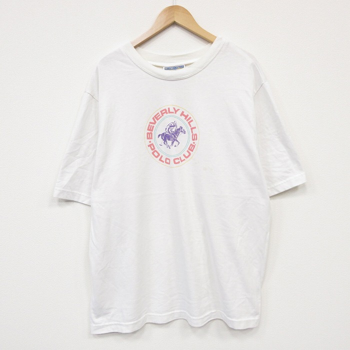 ポロクラブ 90s 半袖Tシャツ ホワイト メンズXL相当 | 古着