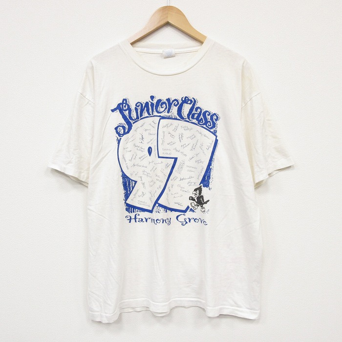 90s 半袖Tシャツ クラス名簿 ホワイト メンズXL相当 | 古着