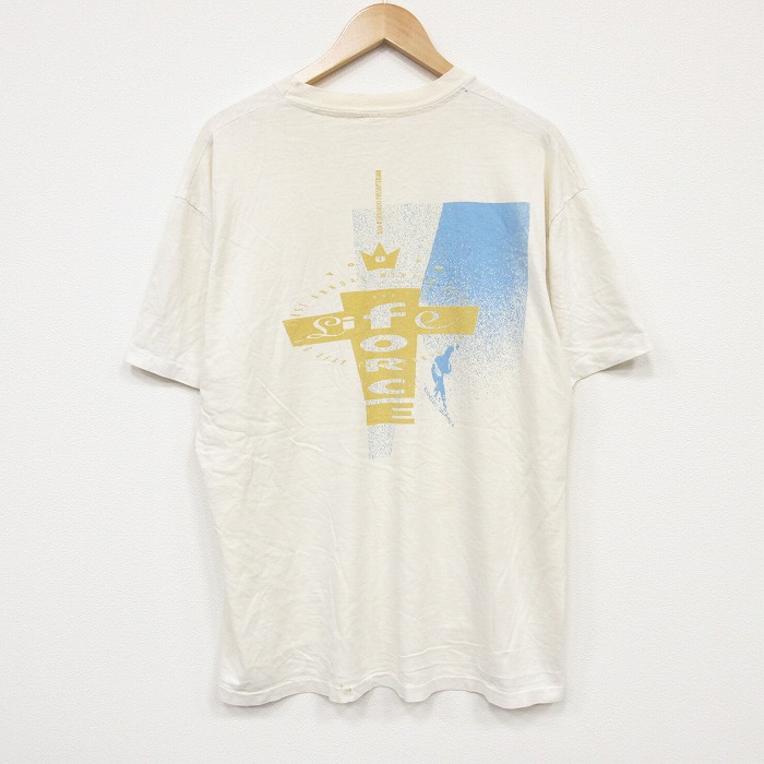 ヘインズ 90s 半袖Tシャツ スキー ベージュ メンズXL相当 | 古着