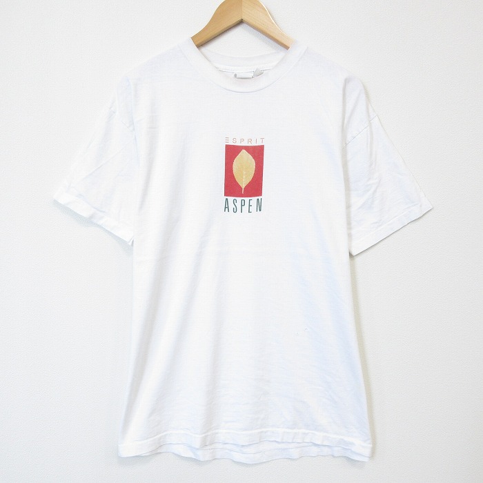 エスプリ 半袖Tシャツ ホワイト メンズXL相当 | 古着