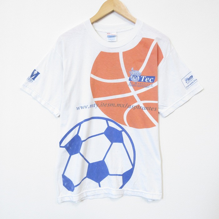ヘインズ 00s 半袖Tシャツ バスケットボール ホワイト メンズL相当 | 古着