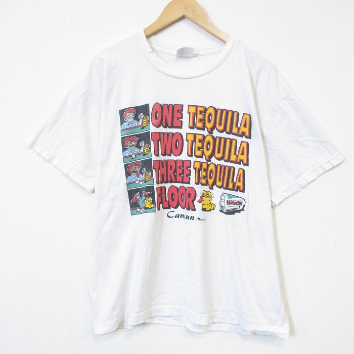 00s 半袖Tシャツ テキーラ ホワイト メンズXL相当 | 古着