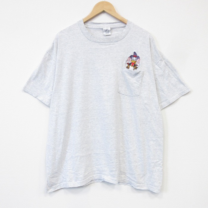 00s 半袖Tシャツ ドナルドダック グレー メンズXL相当 | 古着