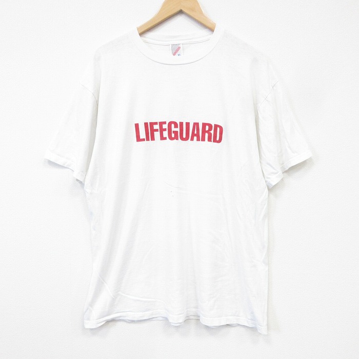 ジャージーズ 90s 半袖Tシャツ ライフガード ホワイト メンズXL相当 | 古着