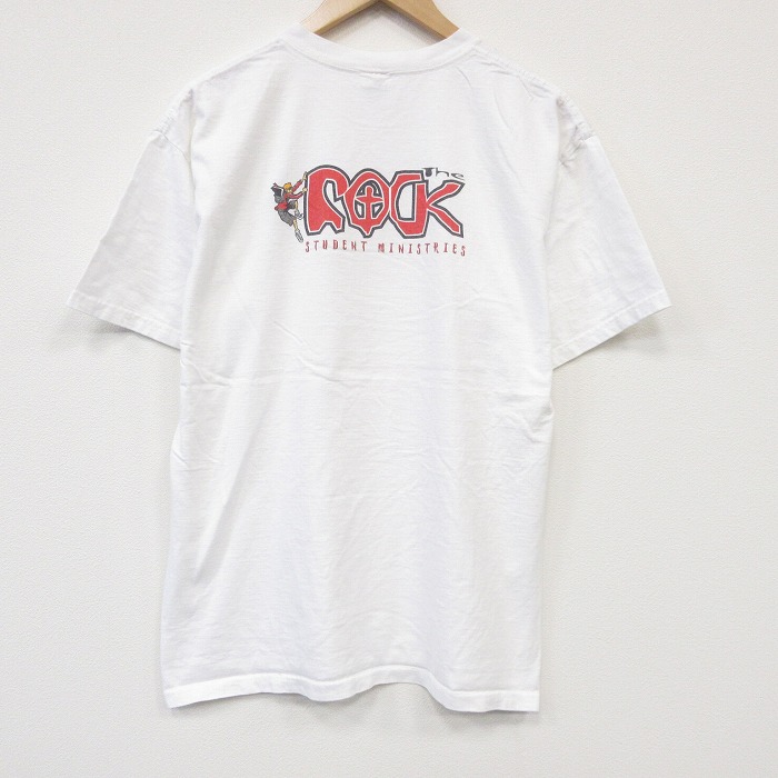 00s 半袖Tシャツ The ROCK ホワイト メンズL相当 | 古着