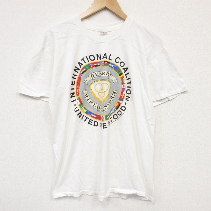 90s 半袖Tシャツ 湾岸戦争 ホワイト メンズL相当 | 古着