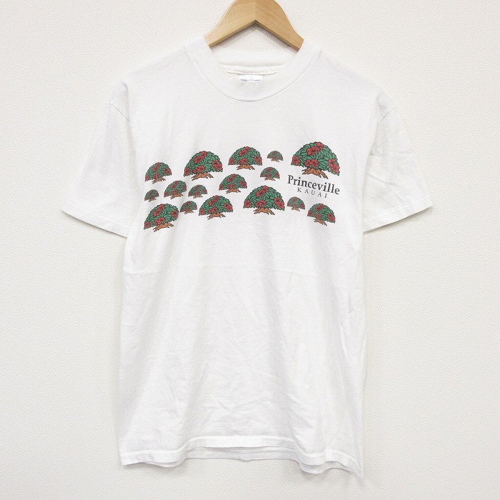 ヘインズ 00s 半袖Tシャツ 木 ホワイト メンズM相当 | 古着