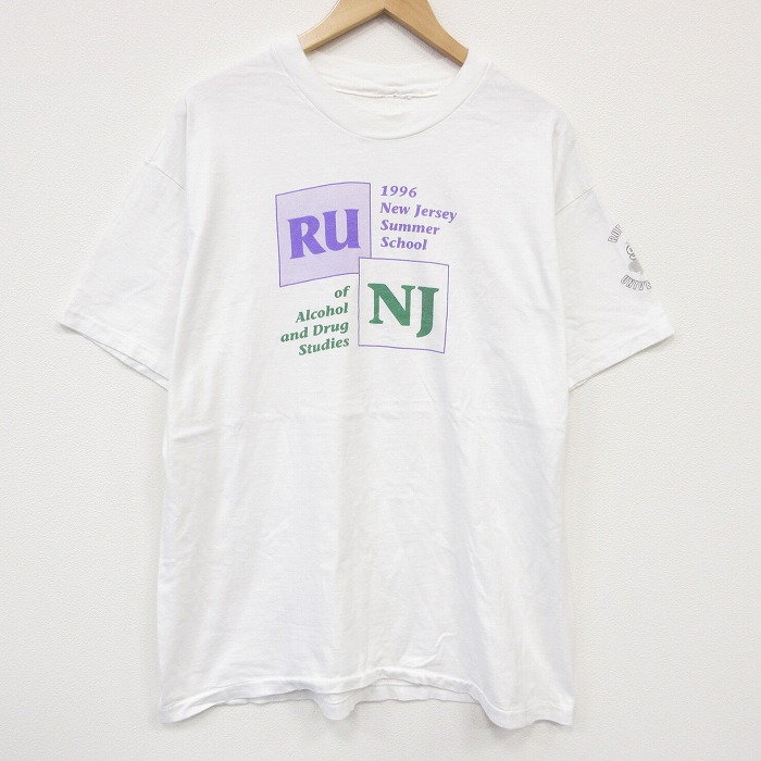 90s 半袖Tシャツ ニュージャージー ホワイト メンズXL相当 | 古着