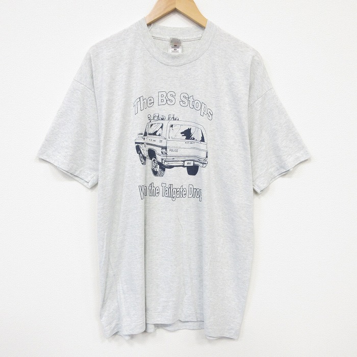 フルーツオブザルーム 90s 半袖Tシャツ ポリス グレー メンズXL相当 | 古着