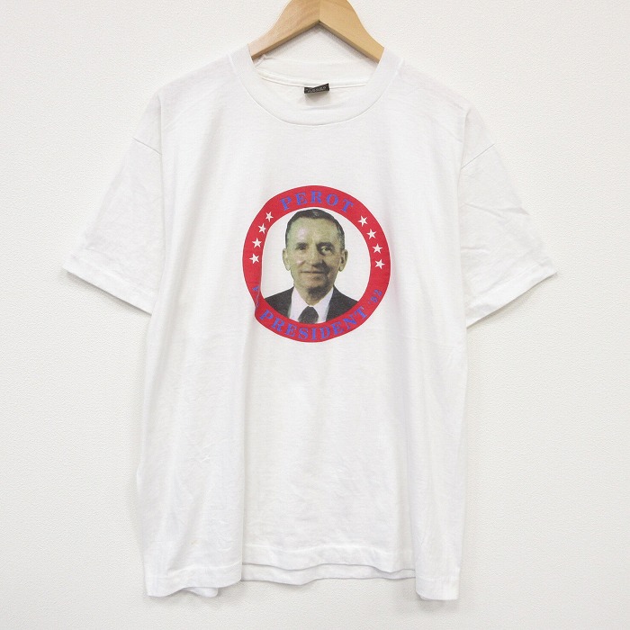 スクリーンスターズ 90s 半袖Tシャツ ロスペロー大統領候補 ホワイト メンズXL相当 | 古着