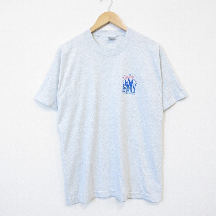 フルーツオブザルーム 90s 半袖Tシャツ ファミリー グレー メンズL相当 | 古着