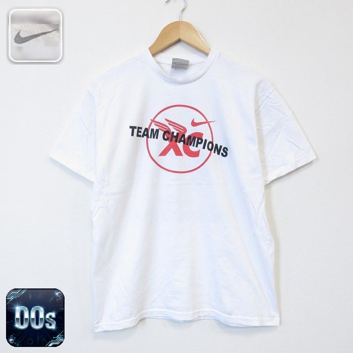 ナイキ 00s 半袖Tシャツ チームチャンピオン ホワイト メンズM相当 | 古着
